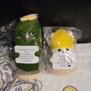 Emotional Support Pickle and Mushroom Set